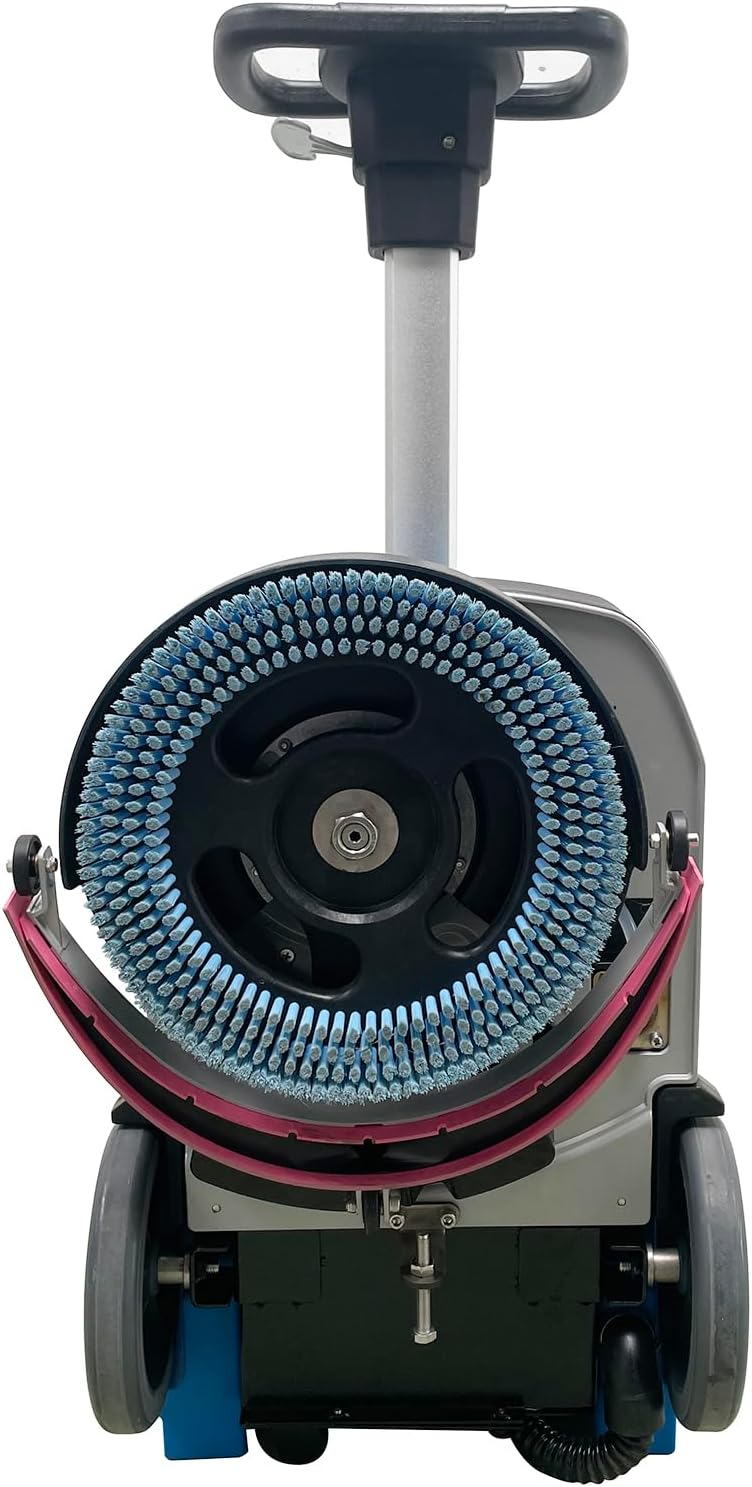 Portable Floor Scrubber Machine，Bidirectional 180 Degree Rotation Brush(Push Forward/Backward) ， Powerful 200W Motor ，for Large Areas Cleaning Works,Hotels,Office