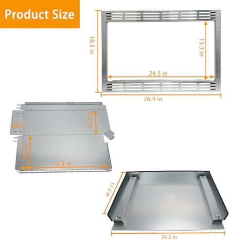 NN-TK922SS 27-inch Trim Kit for 2.2 cu ft Microwave Ovens Compatible with Panasonic, 27 inch, Stainless Steel