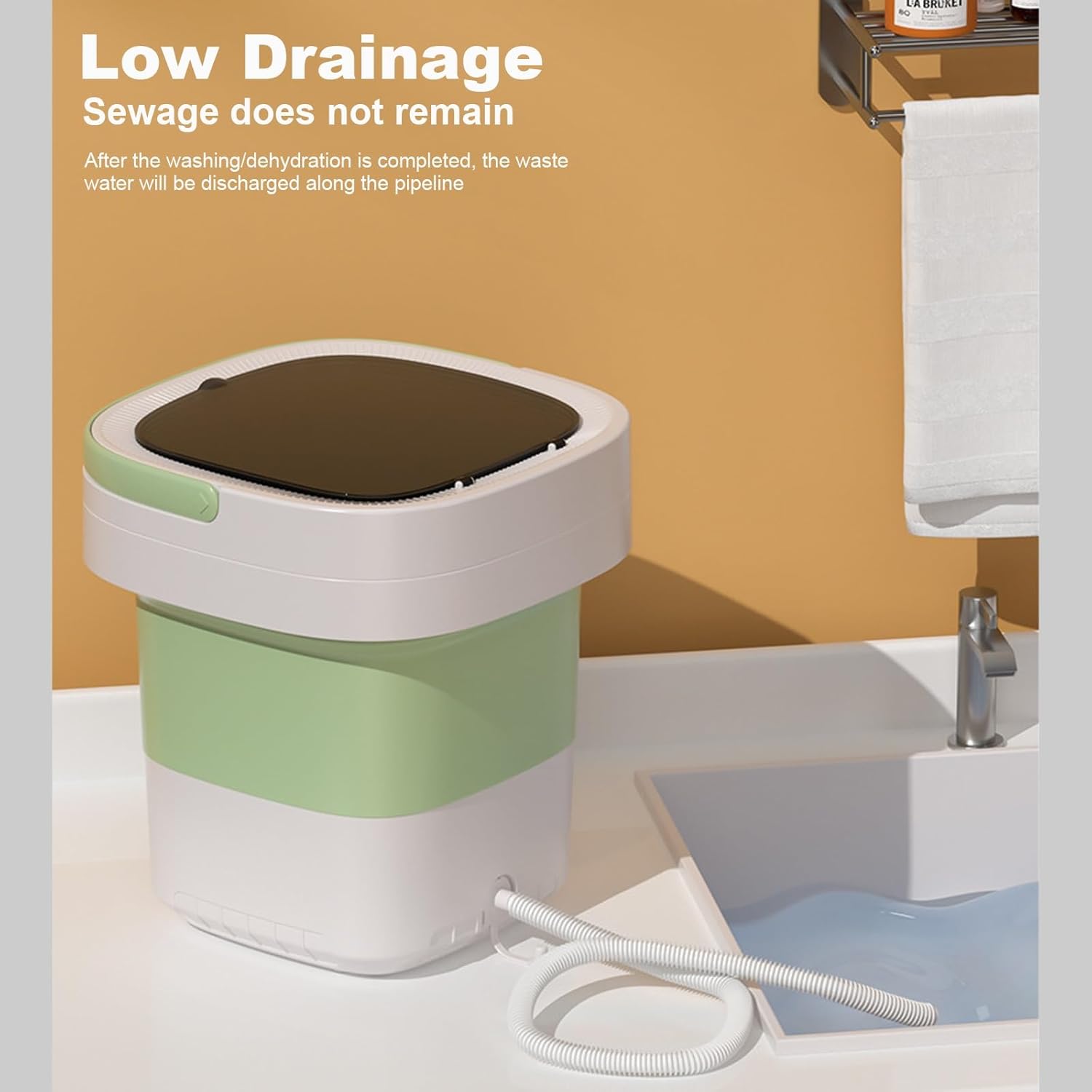 WHYATT Washing Machines,Portable Washing Machines,7.5L Large Capacity, Small Spaces, Lightweight and Easy to Carry