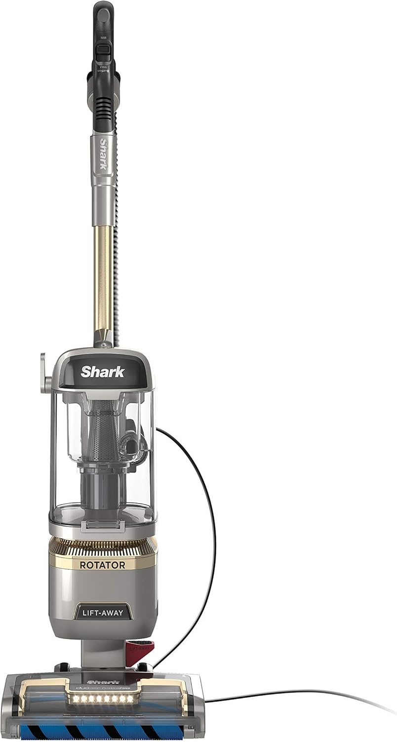 Shark LA502 Rotator Lift-Away ADV DuoClean PowerFins Upright Vacuum with Self-Cleaning Brushroll Powerful Pet Hair Pickup and HEPA Filter.89 Quart Dust Cup Capacity, Silver (Renewed)