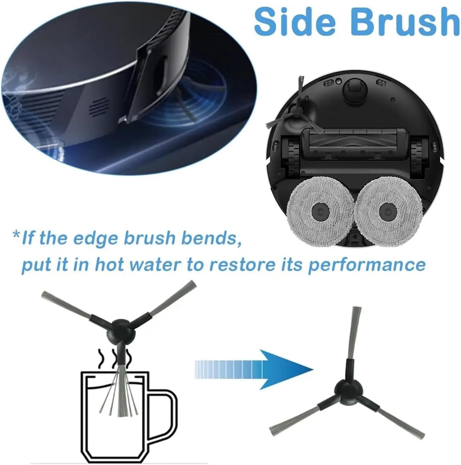 Compatible For Dreame， L10s Pro Ultra Heat, X30, Accessories Vacuum Cleaner Replacement Main Side Brush Filter Mop Dust Bag(23pcs-a)