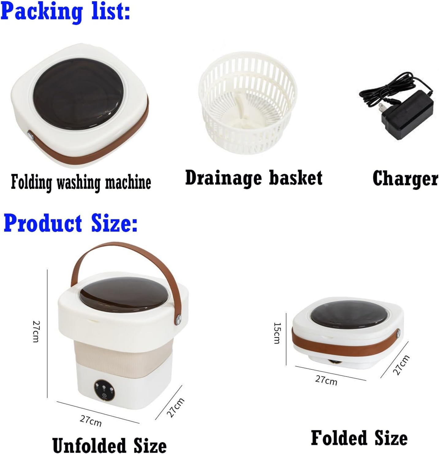 Portable Washing Machine, Mini Washer and Spin Dryer with Deep Cleaning of Underwear, Baby Clothes and Small Items, Foldable Small Washer for Dorm,RV, Travel, Laundry,Camping(Yellow)