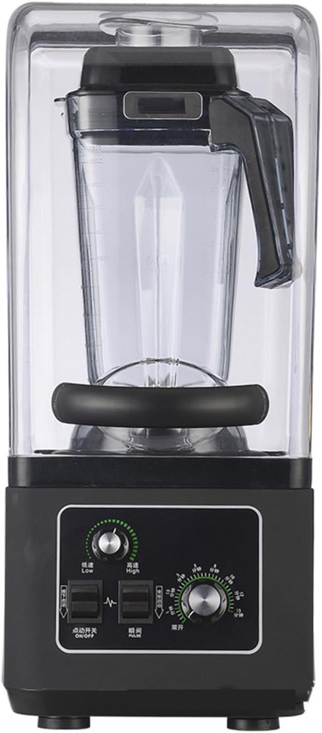 Smoothie Maker Blender with Soundproof Cover Silent 1800W 2.5/4.5L Multifunctional Soy Milk Blender,Black-4.5L