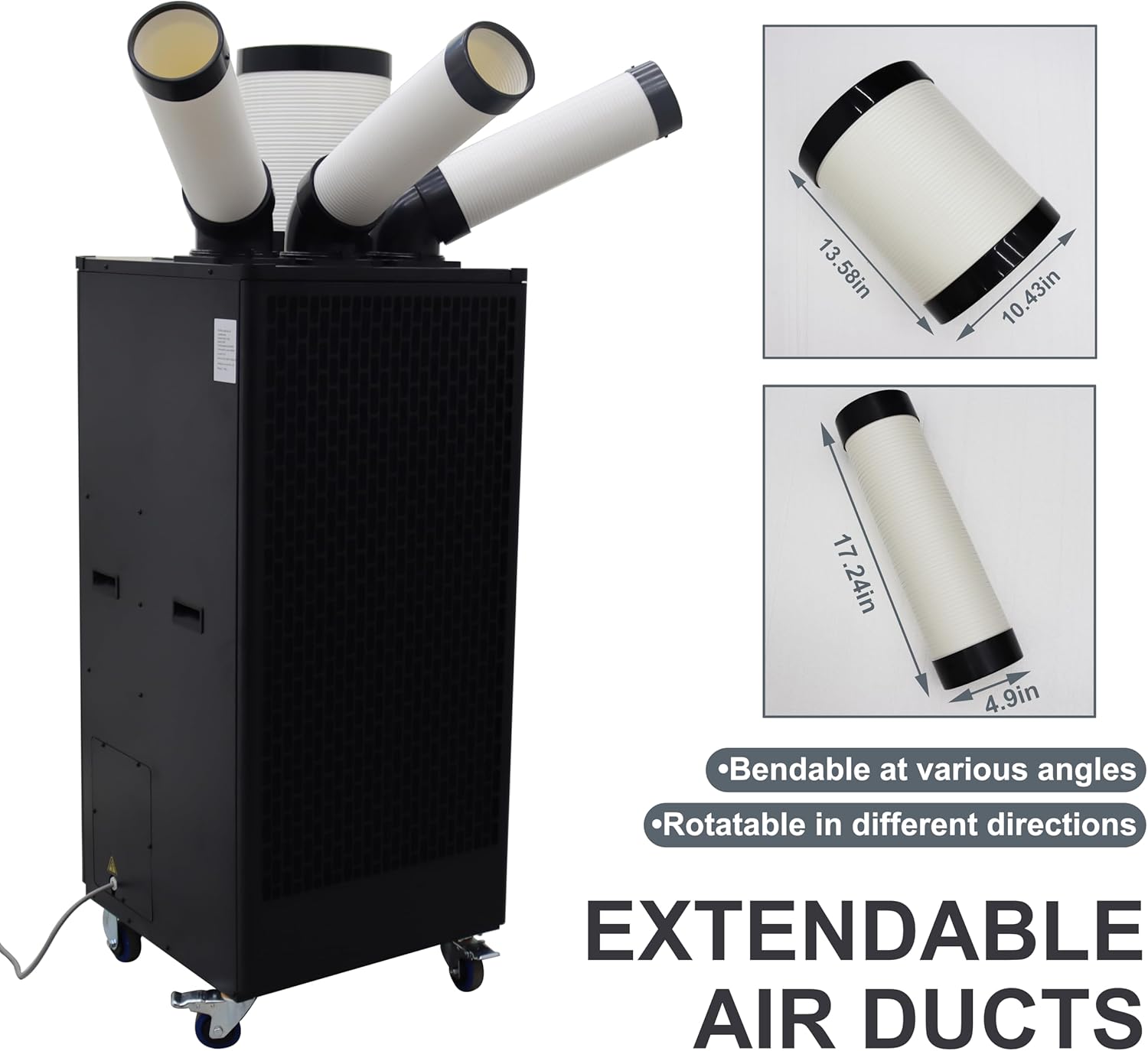 Industrial Spot Cooler Air Conditioner Commercial Mobile Outdoor Cooling Aircon 220V Columns Outlet 1000-1100m³/h Air Flow