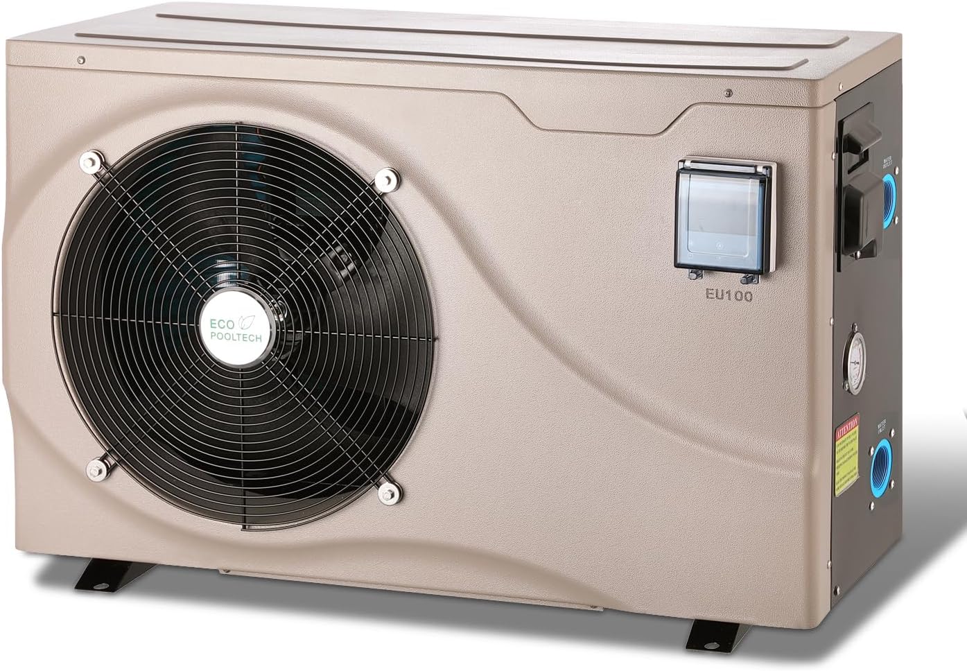 38000BTU Electric Swimming Pool Inverter Heat Pump, Up to 10000Gallons Pool Heater for Above Ground Inground Pool, Smart Control No Timer Need, Heating and Cooling Pool Heater 208-220V