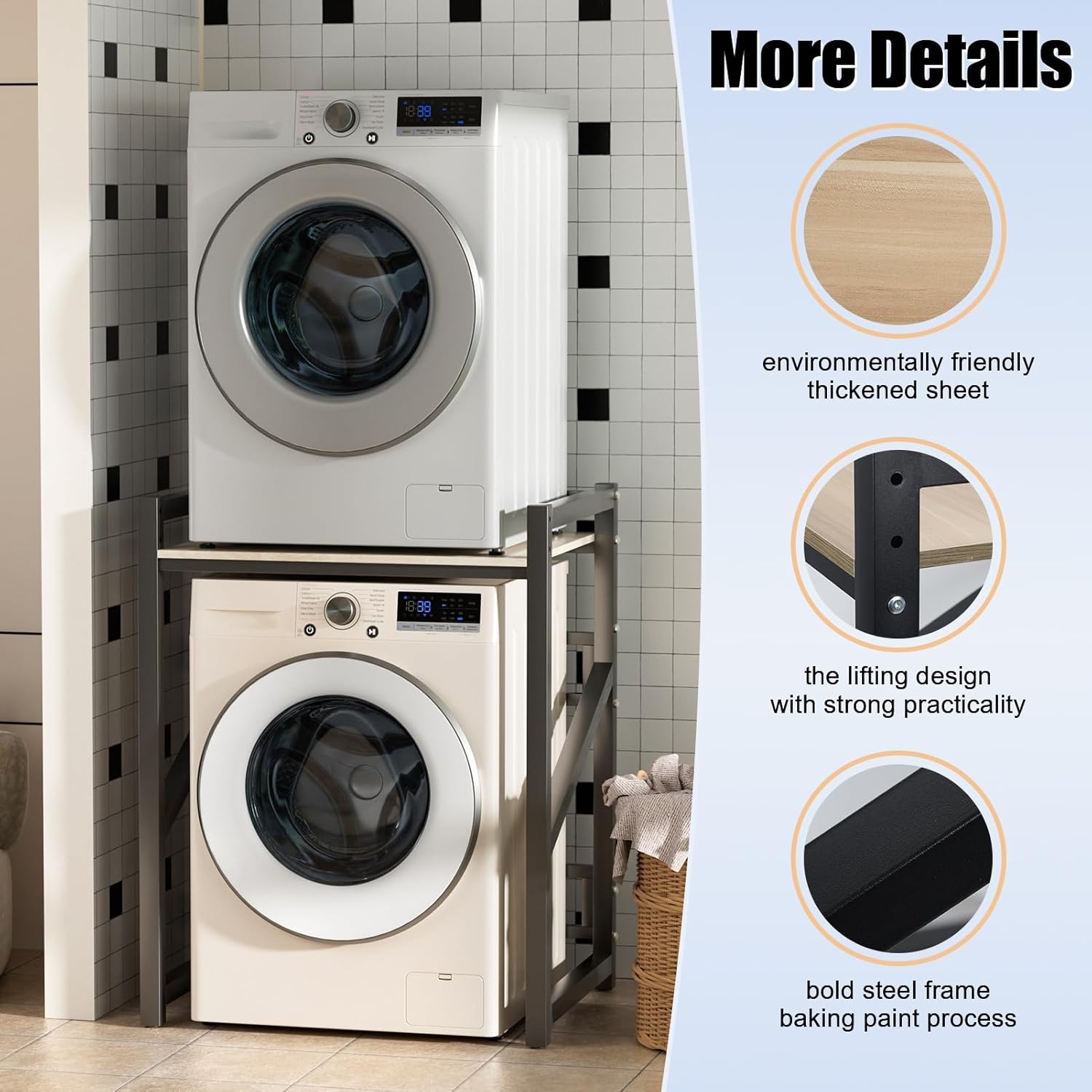 Washer Dryer Stacking Rack Stand, 39