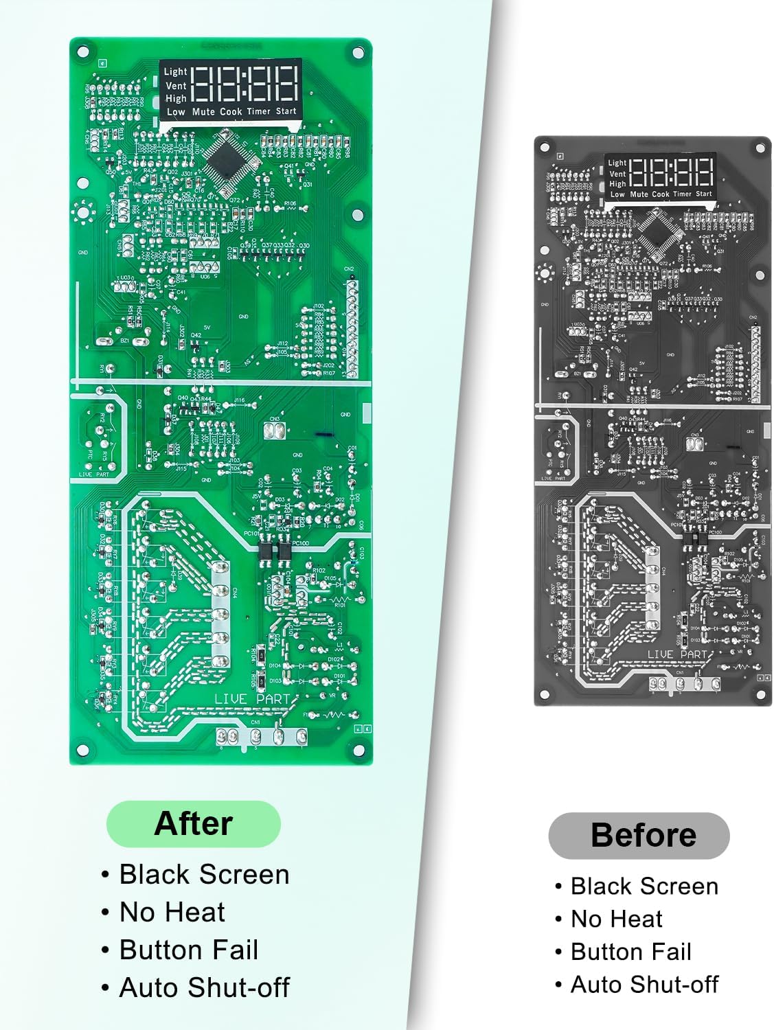 WB27X29801 Microwave Main Control Board Fits for GE Microwaves JNM3163RJ5SS JVM3162RJ5SS, Replaces WB27X38153 4586374 AP6327864 PS12299300 Microwaves Parts
