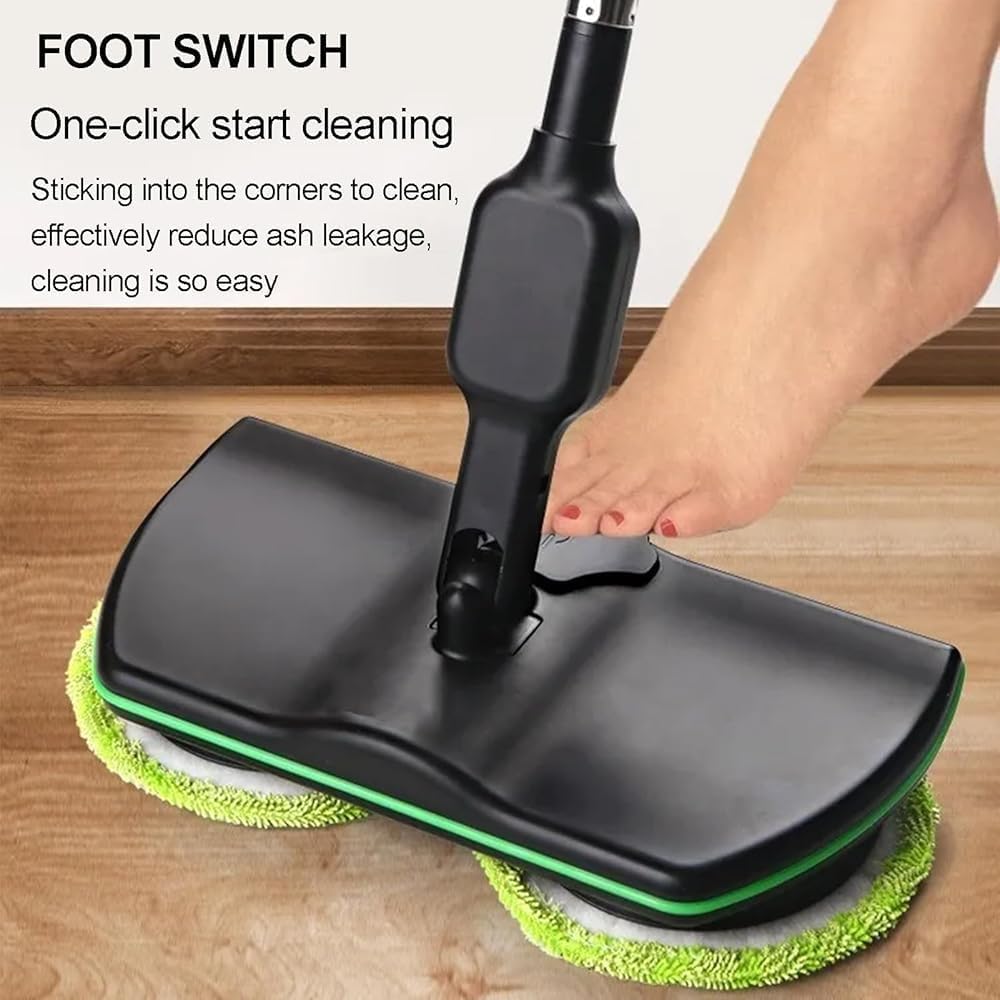Cordless Electric Mop,Floor Scrubber and Polisher Machine,Spinning Cleaner Vacuum,Electric Mops for Floor Cleaning,Floor Buffer Polisher for Home with Replacement Pad