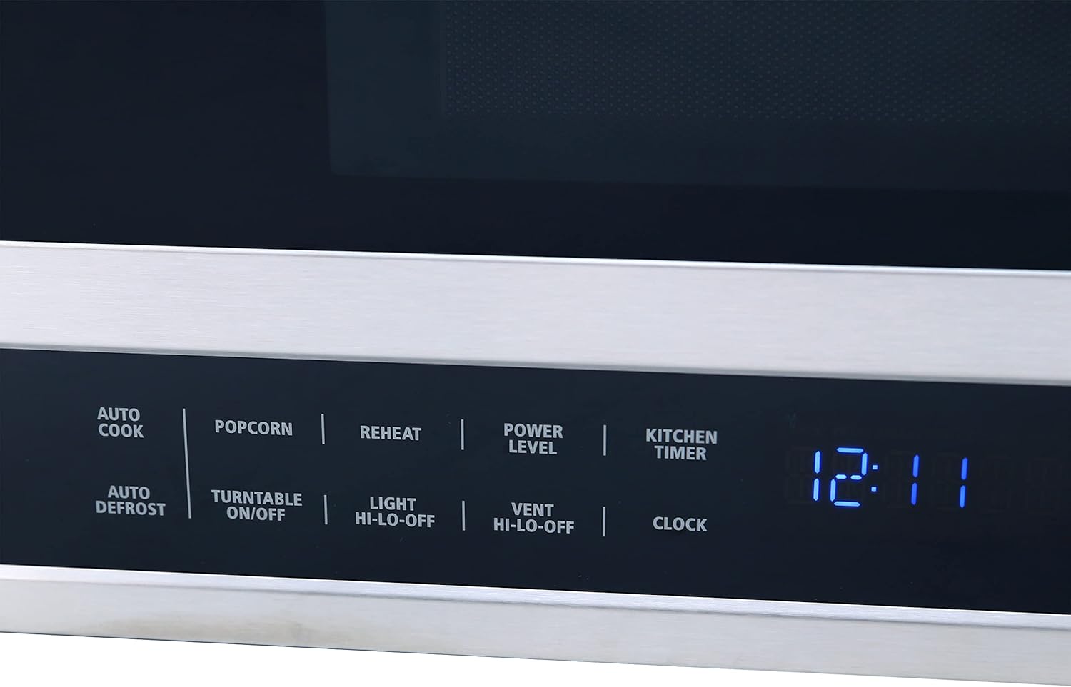 Avanti Microwave Oven 1000-Watts Over the Range with Auto Cook and Defrost, Pre-Set Cooking Modes, Child Safety Lock, Electronic Control Panel and Glass Turntable, 1.3 Cu.Ft., Black