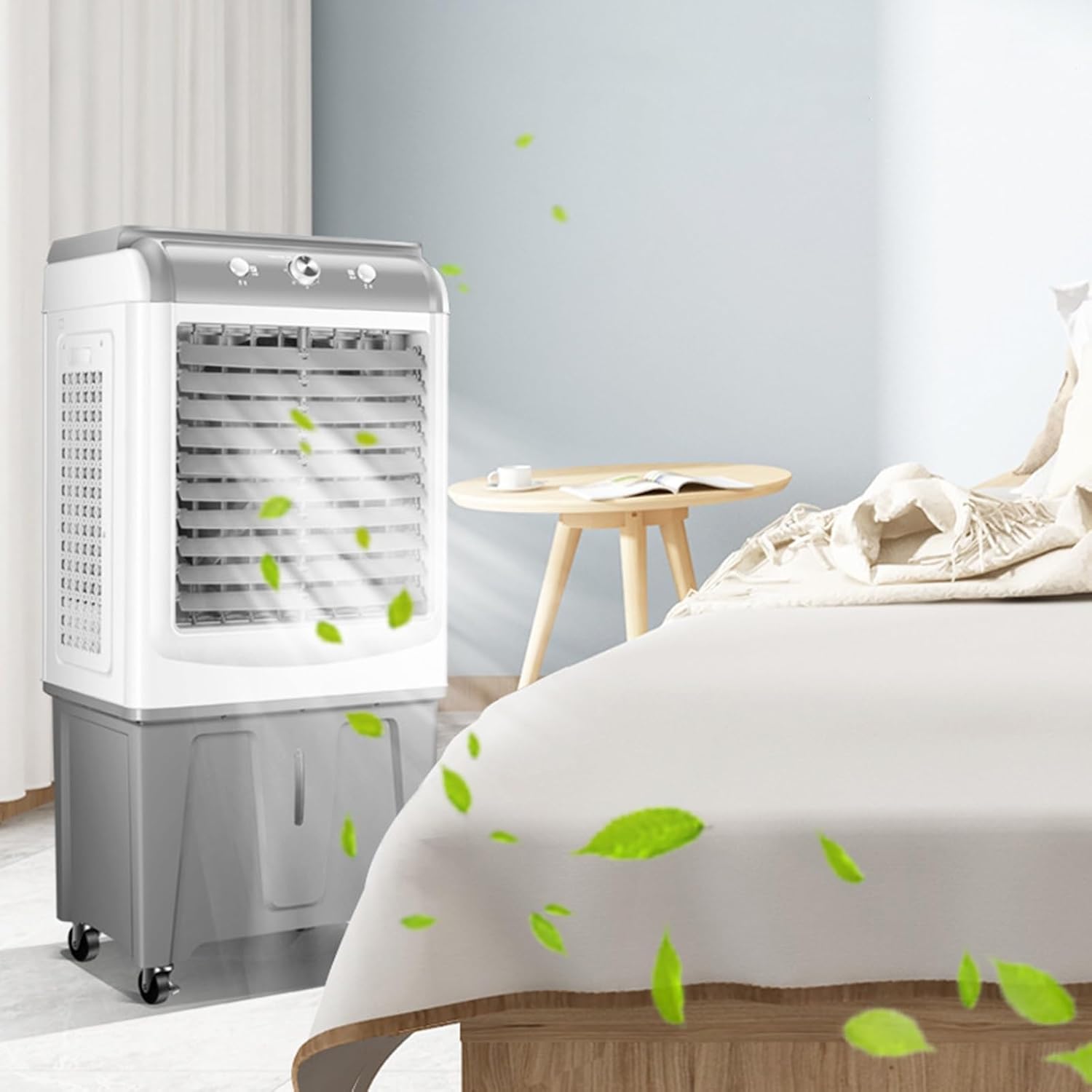 3 Wind Speed Portable Air Conditioners, Air Conditioner with Large Capacity Water Tank, Air Conditioner Portable with Universal Wheels, for Home, Office, Garage(116cm/45.6in)