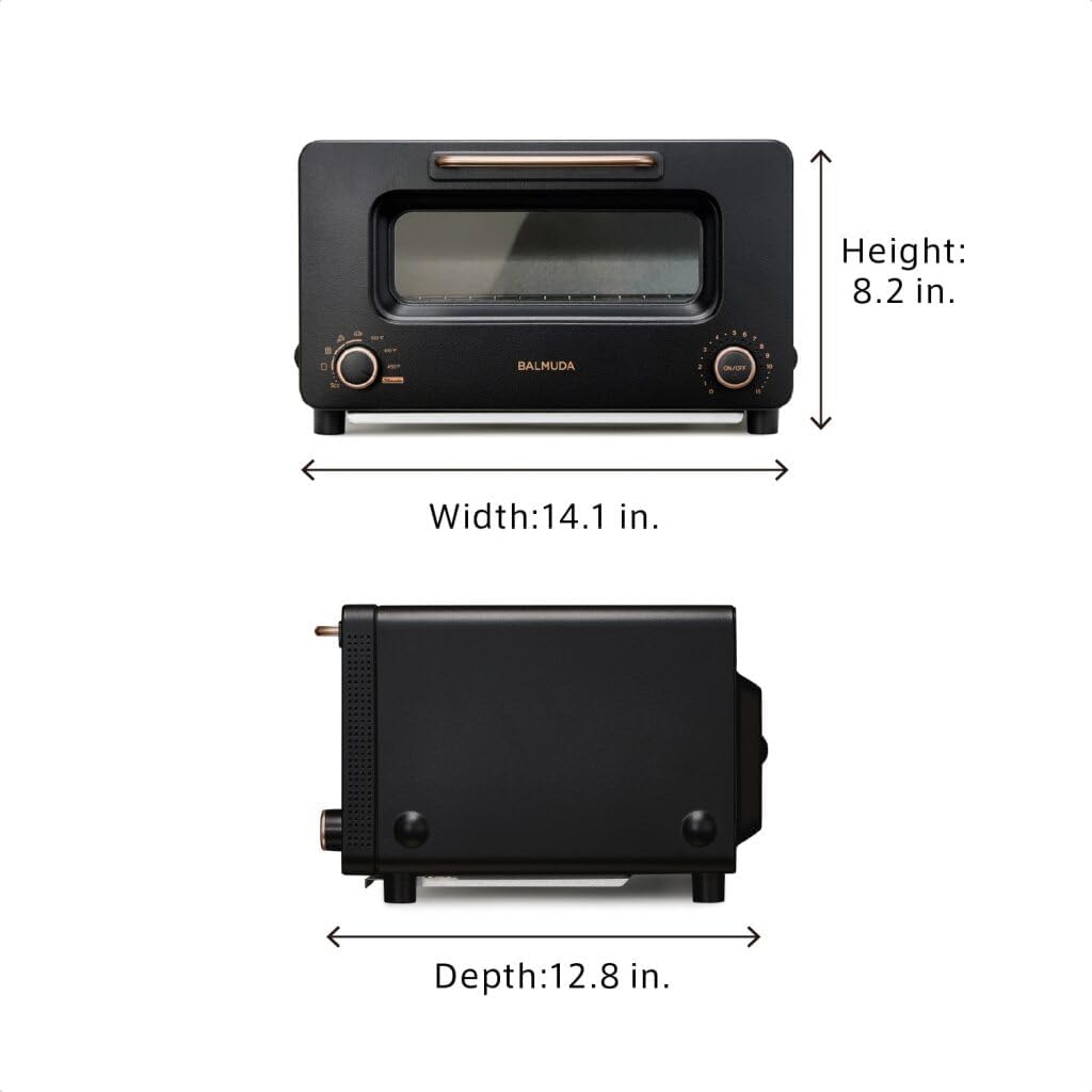 BALMUDA The Toaster Pro | Steam Oven Toaster | Compact 14.1″W × 12.6″D × 8.2″H | 6 Modes: Shokupan, Golden Toast, Pizza, Croissant, Oven, Salamander Grill | (Baking Tray Sold Separately) | Off-white