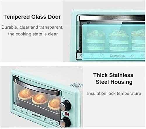 oven mini oven air fryer oven Mini Oven with Grill Rotisserie Electric Oven and Hob Packages Hob Cookers Timing Wide-Area Temperature Control 11L Mini Ovens Toaster Oven Air Fryer, (Color : Pink) (