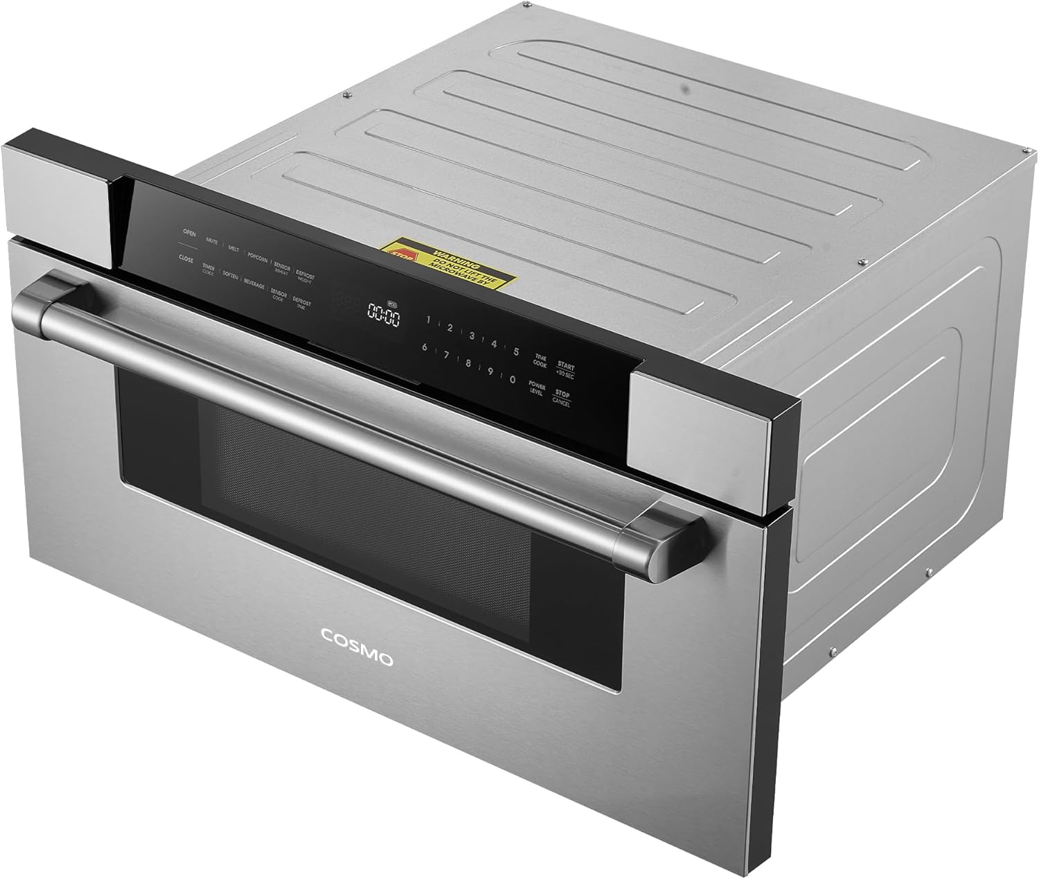 COSMO COS-MWD3012GSS 30 in. Haven Collection 1.2 cu. ft. Built-in Microwave Drawer, Presets, Touch Controls, Defrosting Rack, Stainless Steel