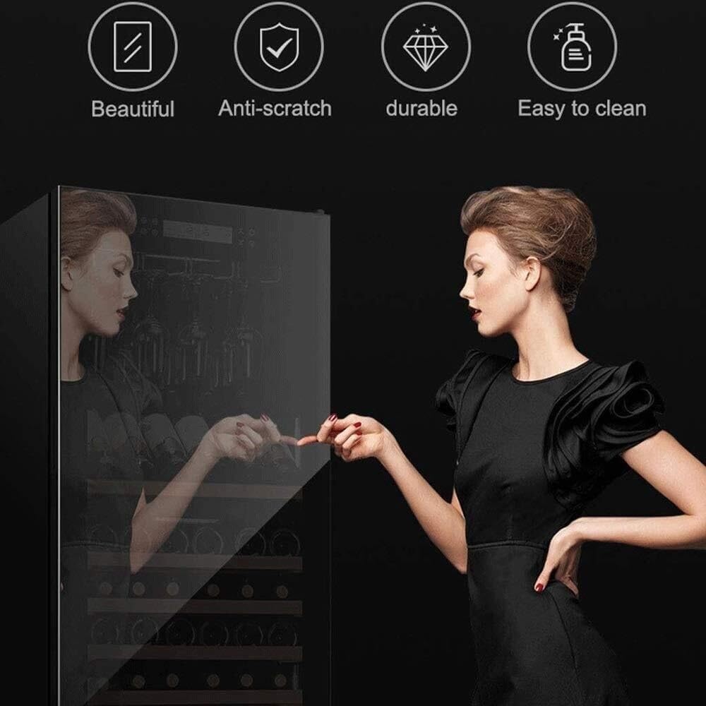 Wine Cooler Beverage Refrigerator 48 Bottle Beer Soda Cellar Fridge, Stainless Steel, Glass Door, Quiet Compressor Countertop Operation with Digital Control