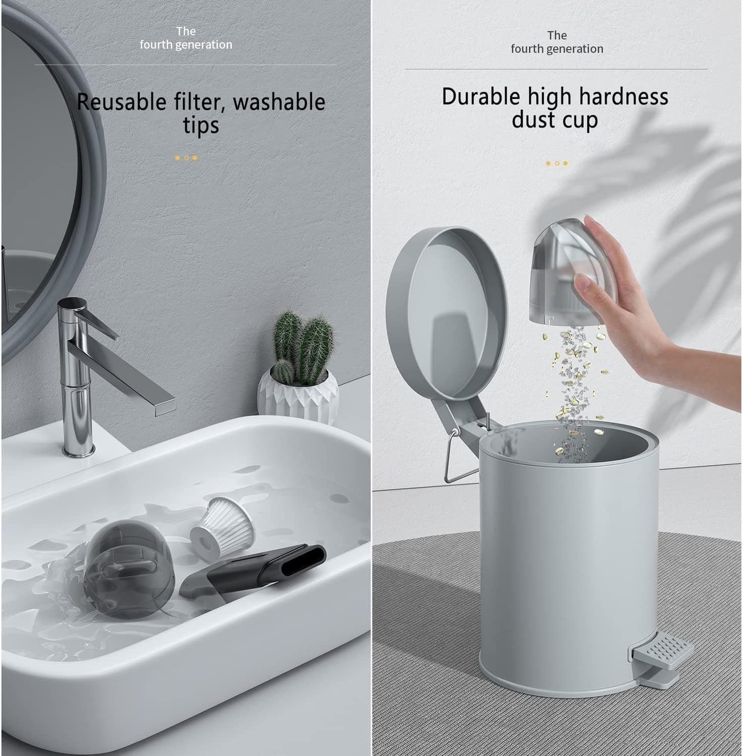 Car Vacuum Cleaner, 13000Pa Strong Suction Car Vacuum Cleaner, High Power Handheld Cordless Vacuum for Home Car Office(Orange)