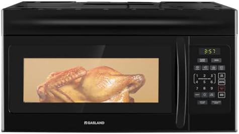 GASLAND 1.7 Cu.ft. Over the Stove Microwave, 30 Inch Over the Range Microwave with 10 Power Levels, One Touch Cooking, 300 CFM,1000W, LED, Turntable, Sensor Cook, Over The Stove Microwave Oven, Black