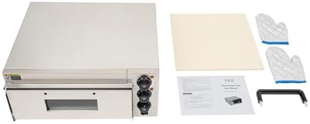1800W Electric Pizza Oven Indoor Commercial Pizza Oven Countertop Pizza Maker Multipurpose Indoor Pizza Machine for Home Restaurants Bakeries – Adjustable Temp (122-662°F）-Makes 16 inch Pizzas