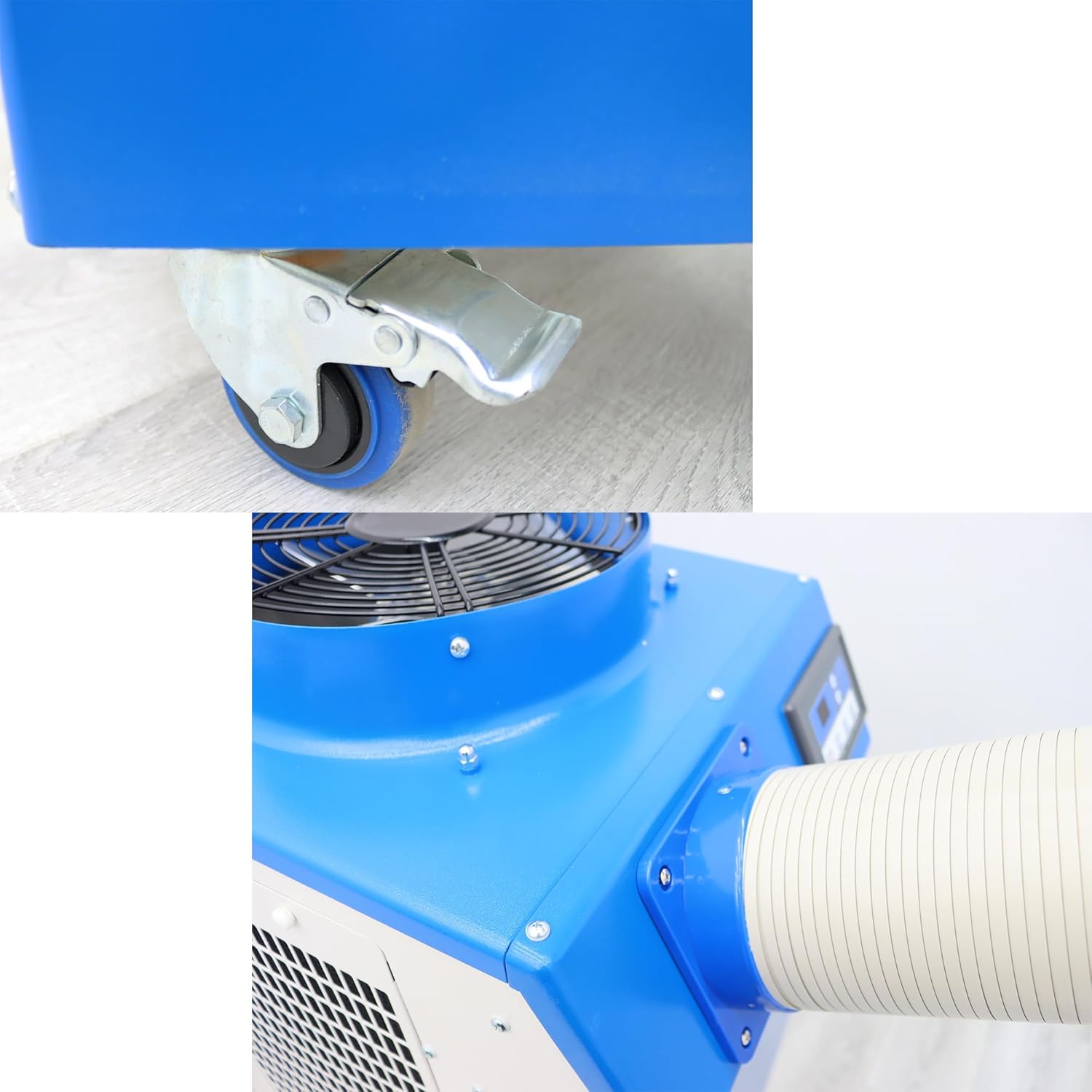 220V Industrial Portable Conditioner Air Flow 480m³/h with Wheels Large Tank Commercial Spot Cooler Adjustable Air Outlet Ideal for Insititute Workshops Outdoor Events 1400W