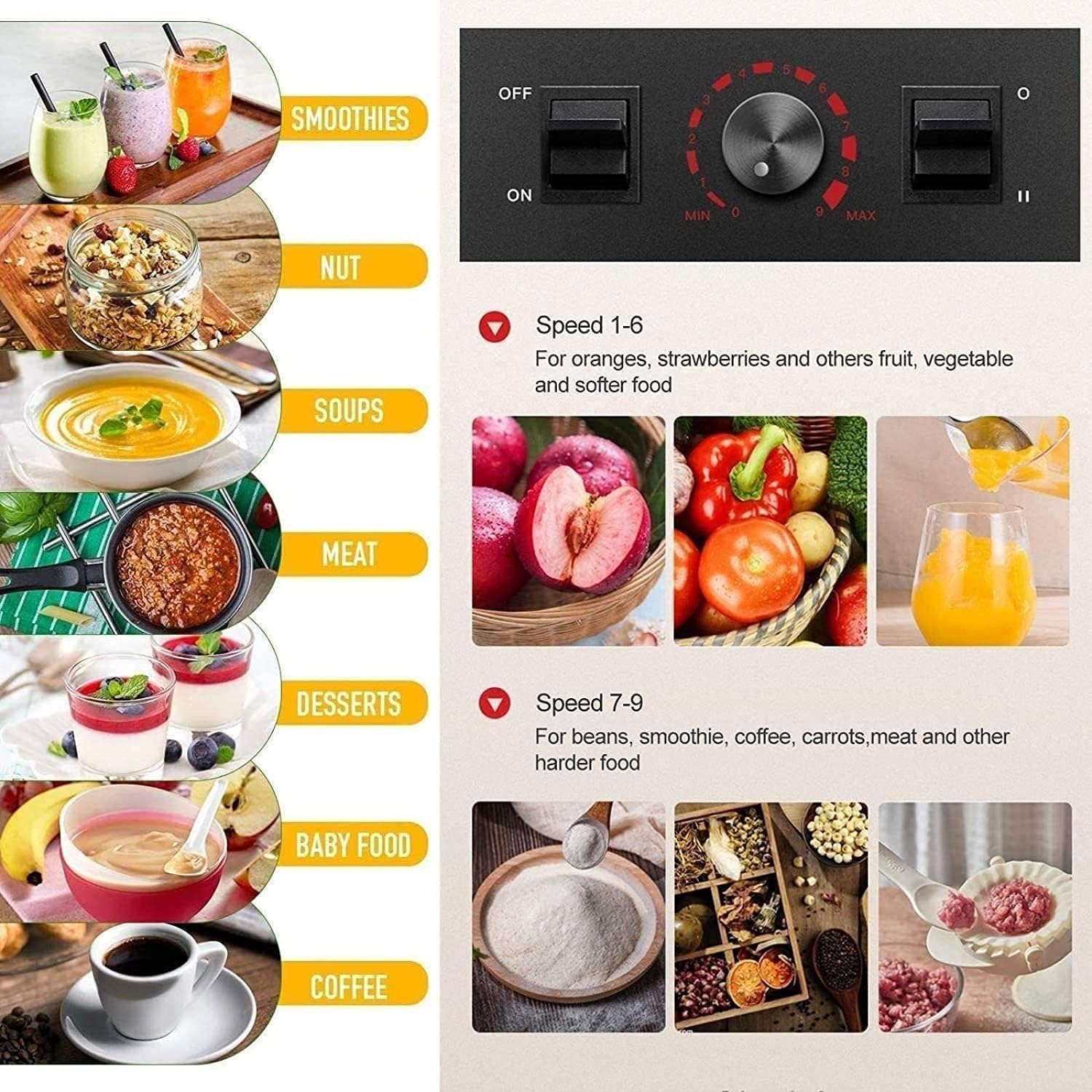 Home Small Ice Crusher, Milkshake Smoothie 1000 W Blender, High Speed Ice Crusher 2L Home Heating Automatic Cooking Machine