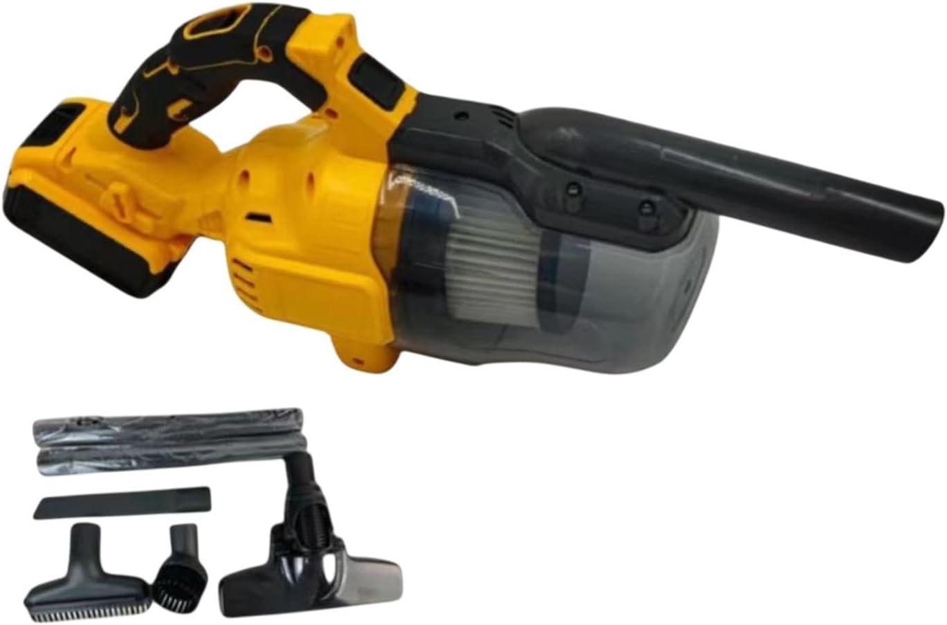 Portable Vacuum Cleaner for Home and Car with Strong Suction, Yellow