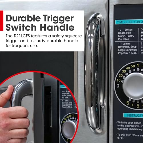 Sharp R-21LCFS Medium Duty Commercial Microwave (Dial Timer, 1000-Watts, 120-Volts) (Update of R-21LCF),Silver