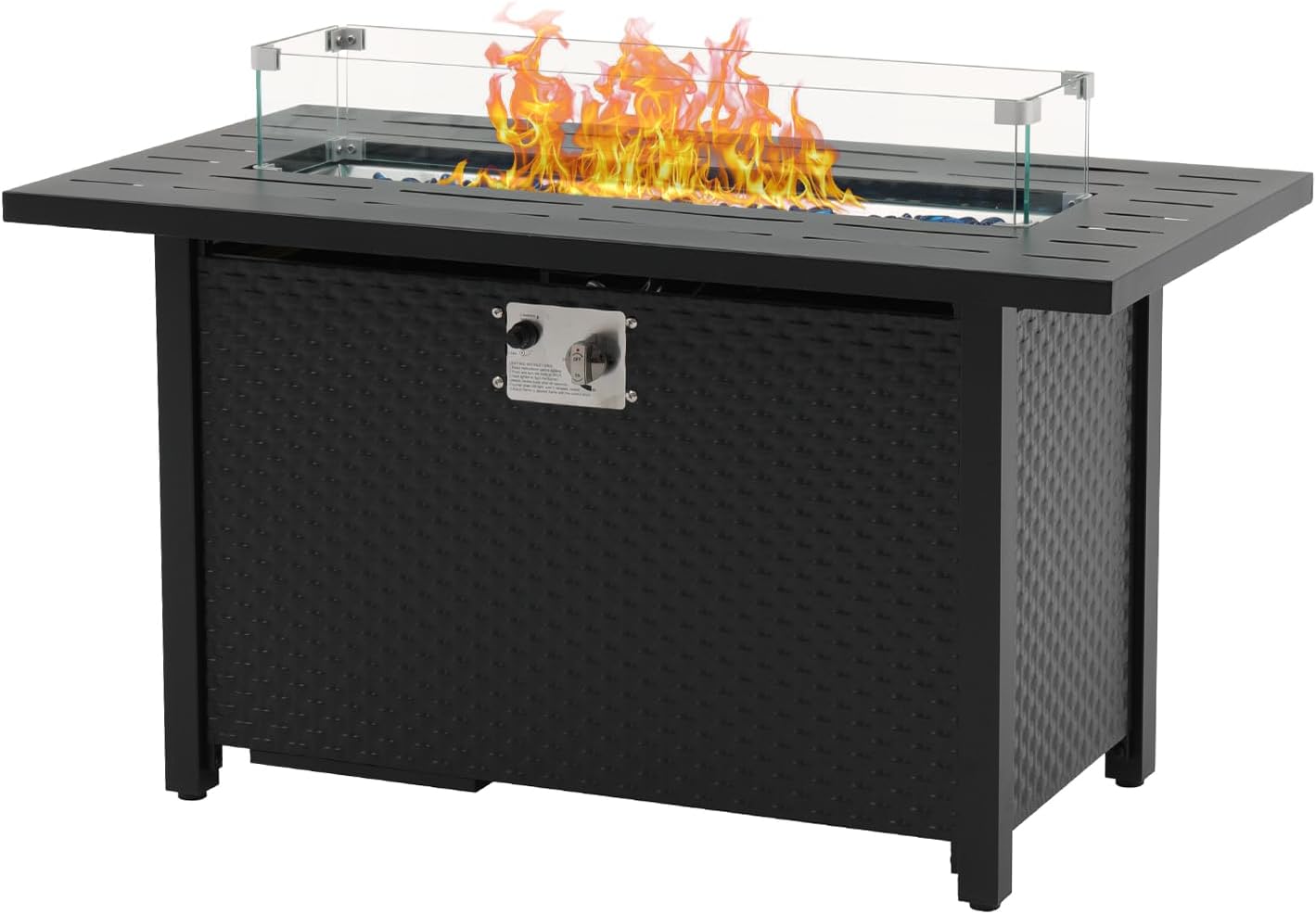 JOIVI 45” Outdoor Propane Fire Pit Table - Firepit with Adjustable Flame, 50,000 BTU, and Elegant Design, Ideal for Patio and Backyard Gatherings