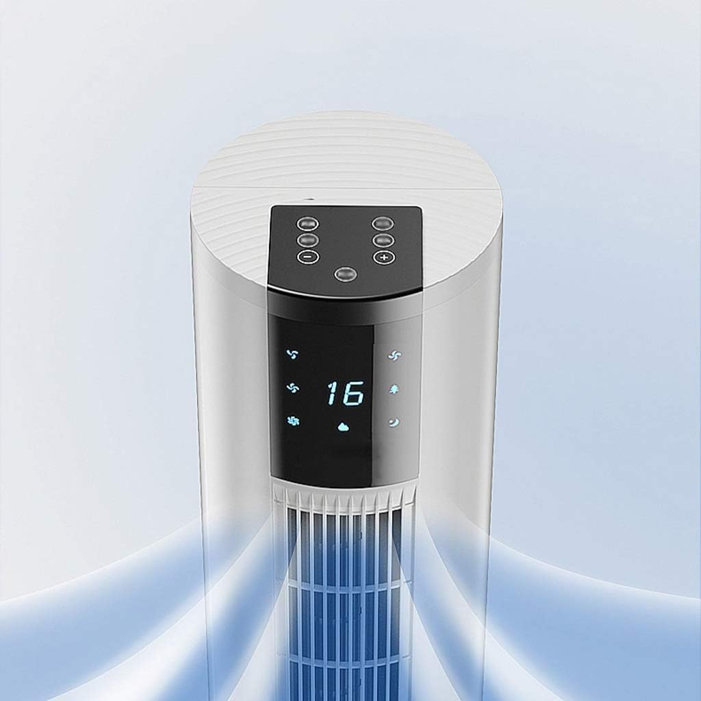 Portable Air Conditioner Fan Tower Portable Airconditoner Conditioner 3 Fan Speed Whit Remote Control Air Coolers Unit Quiet Humidifier Misting Fan, for Home Office Bedroom (Color : Gold) (White)