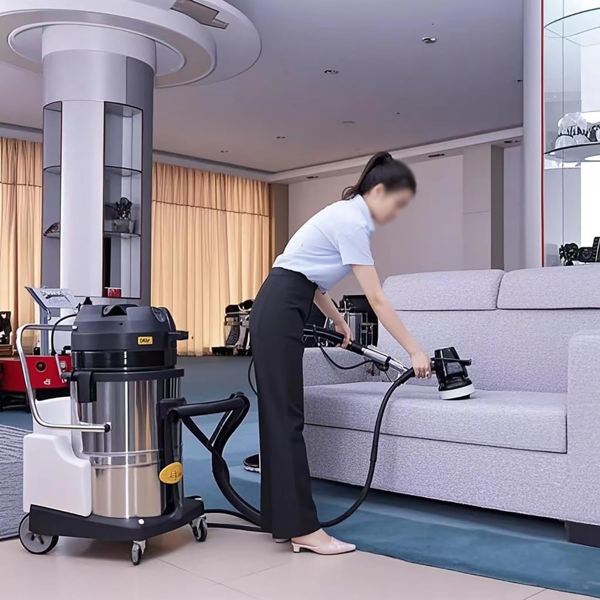 Commercial Carpet Cleaner Machine, Portable Carpet Cleaner Machine, Extractor Vacuum Washing Machine, Heavy Duty Wet Dry Carpets Cleaner Machine for Rugs Couch Curtain Car Detailing Deep Cleaning(40L)