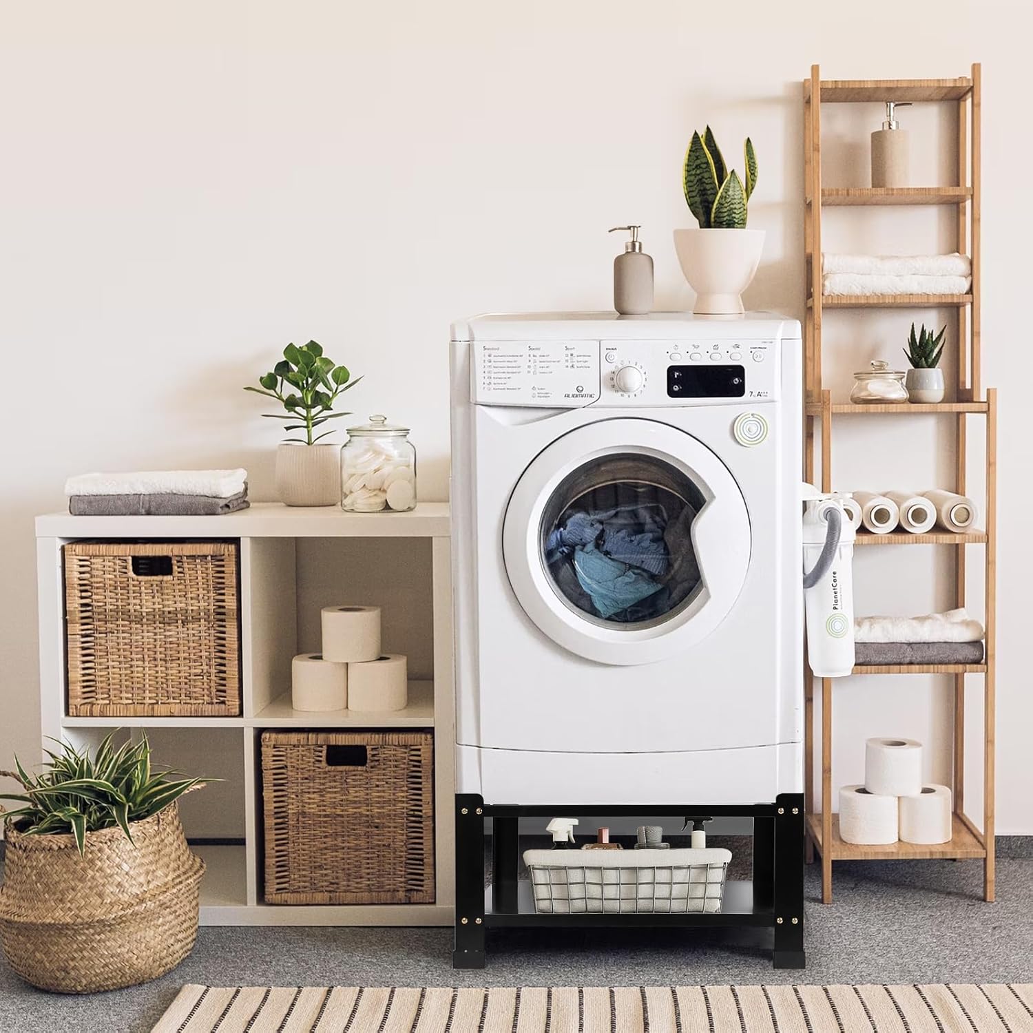 Panghuhu88 Washer and Dryer Pedestals Heavy Duty Laundry Pedestal,Metal Washing Machine Dryer Pedestal Mini Fridge Stand,Universal Fit 700lbs,28