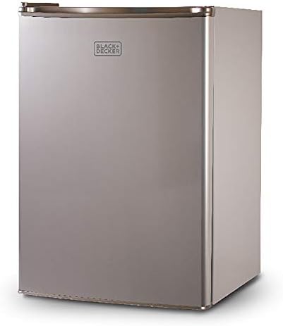BLACK+DECKER BCRK25V Compact Refrigerator Energy Star Single Door Mini Fridge with Freezer & COMFEE' EM720CPL-PMB Countertop Microwave Oven with Sound On/Off