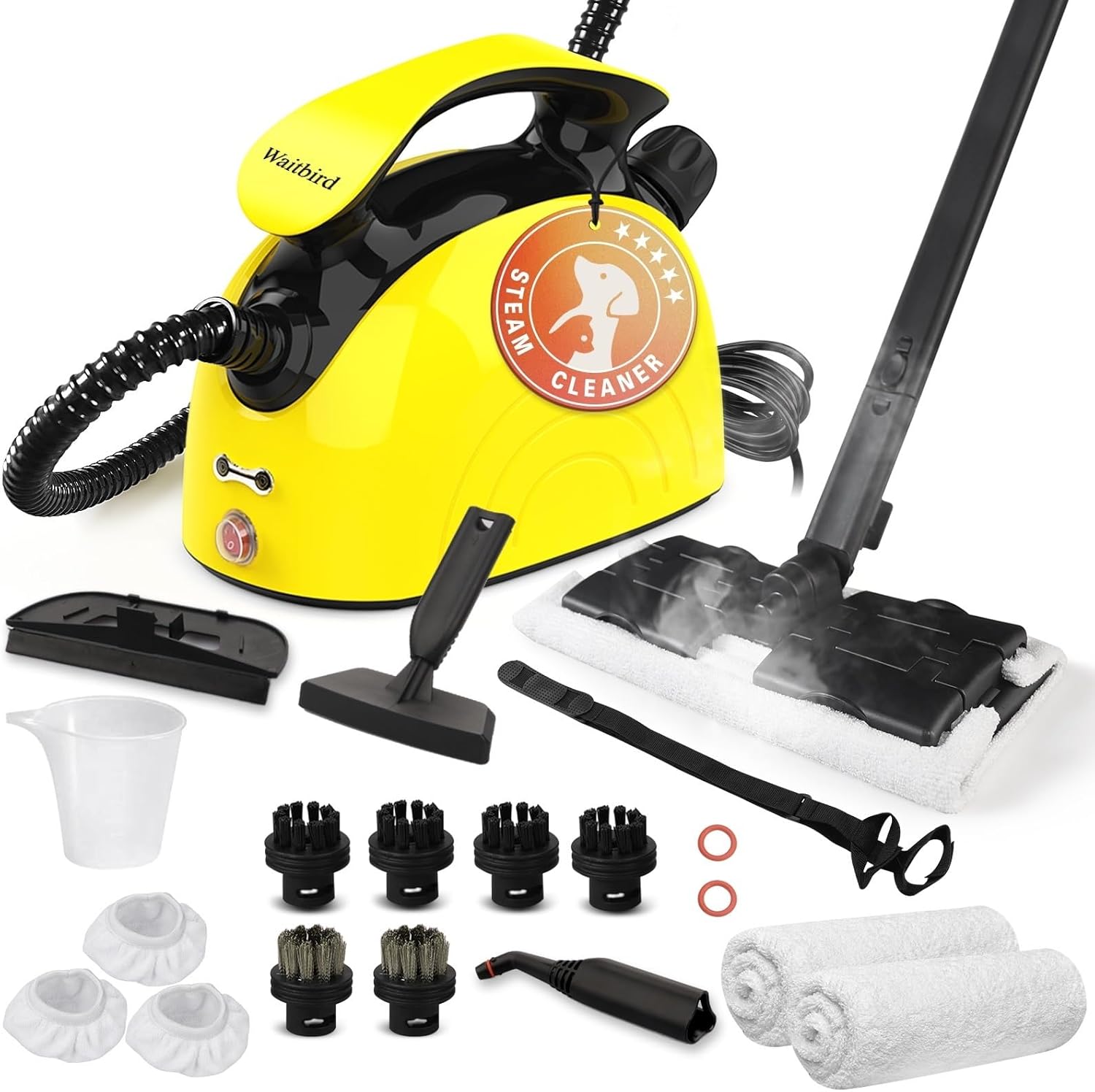 Steam cleaner, 1500w Steamer Cleaning Fast Heating Multi-Surface Steam Cleaner for Home，Steamer Cleaning for Grout