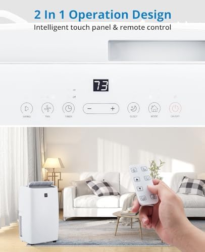 Ostar 12000BTU Air Conditioner Portable up to 550 Sq, Portable AC Unit for Home & Office with 24H Timer and Remote Control, Dehumidifier and 3 Fan Mode