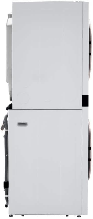 LG WashTower Stacked Smart Laundry Center 4.5 Cu.Ft. Front Load Washer & 7.4 Cu.Ft. Gas Dryer in White WKG101HWA