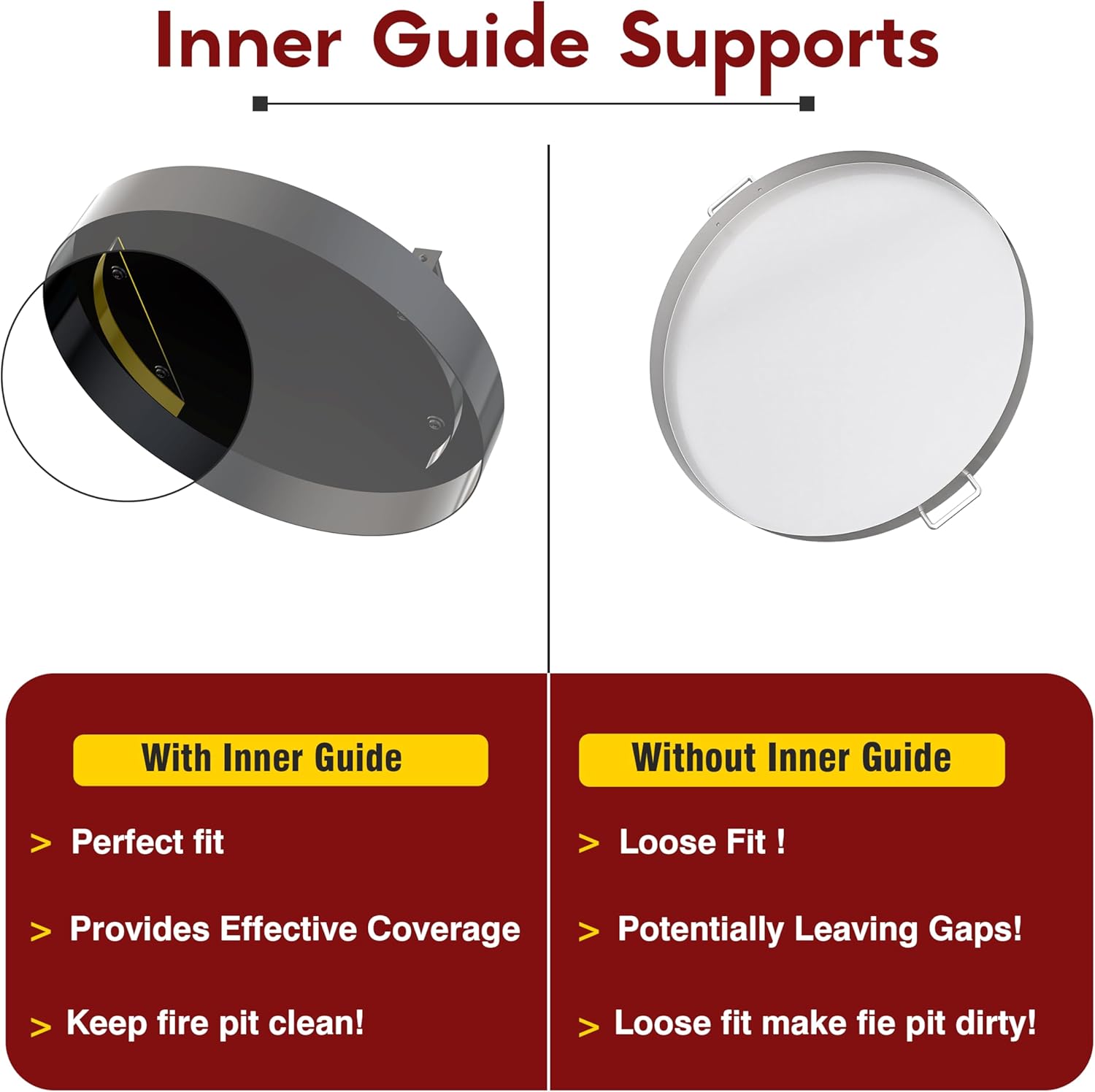 FEBTECH Fire Pit Cover Lid 27.5