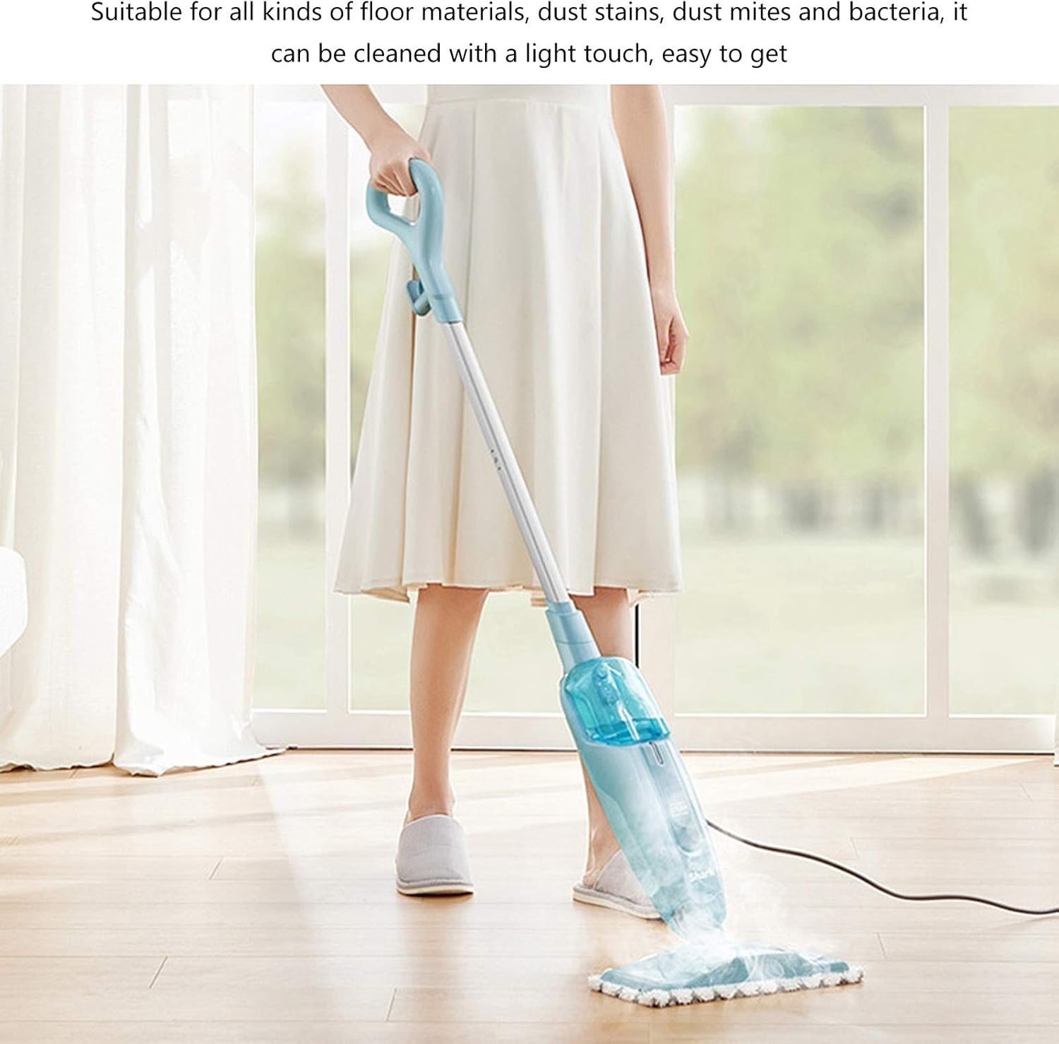 Floor Mop Multifunctional Steam Mop Handheld Mode Hard Floor Floor Steam Cleaner Household High Temperature Steam Cleaner Blue (Blue)