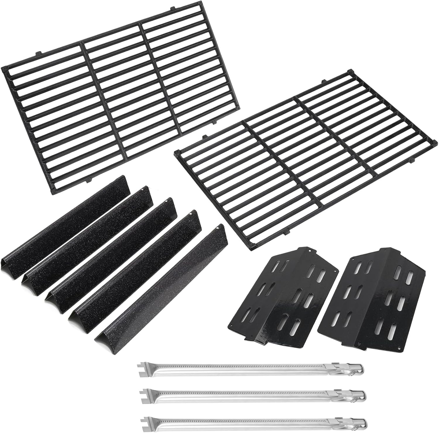Grill Parts for Weber Genesis 300 Series w/Front Control, 7621 Flavorizer Bars, Heat Deflector 62752 Burner and 7524 7528 19.5