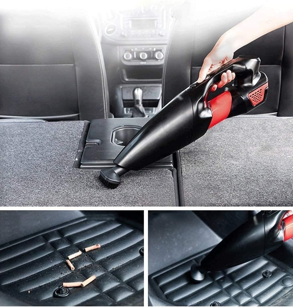 Handheld Vacuum, 120W Stronger Cyclonic Suction Lightweight Wet/Dry Vacuum Cleaner, Reduce Noise, High Power, 4500pa Suction for Home Pet Hair Car Cleaning Portable (Color : Black)