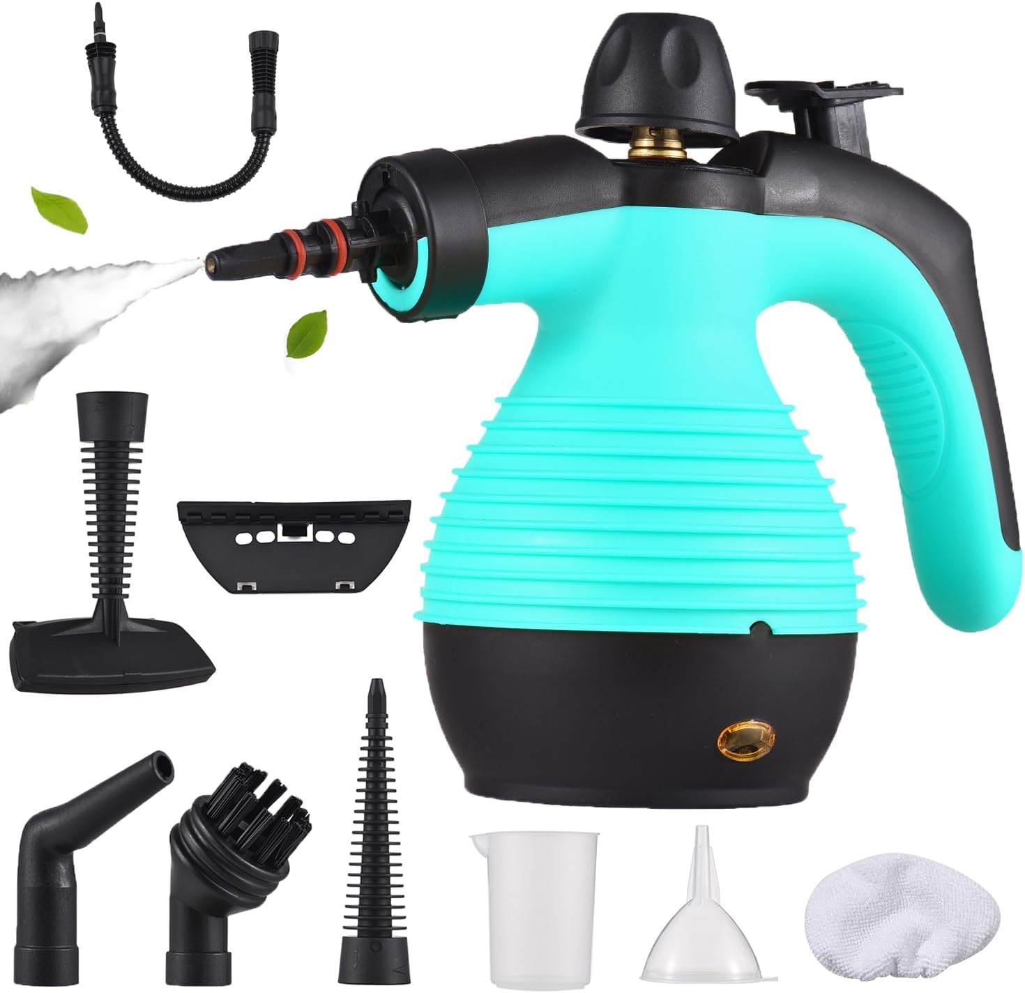 Handheld Steam Cleaner,1050W Pressurized Handheld Multi-Surface Steam Cleaner with 9PCS Accessory,Portable Cleaner Steamer,Safety Lock Design, for Home,Kitchen,Bathroom, Car Ect