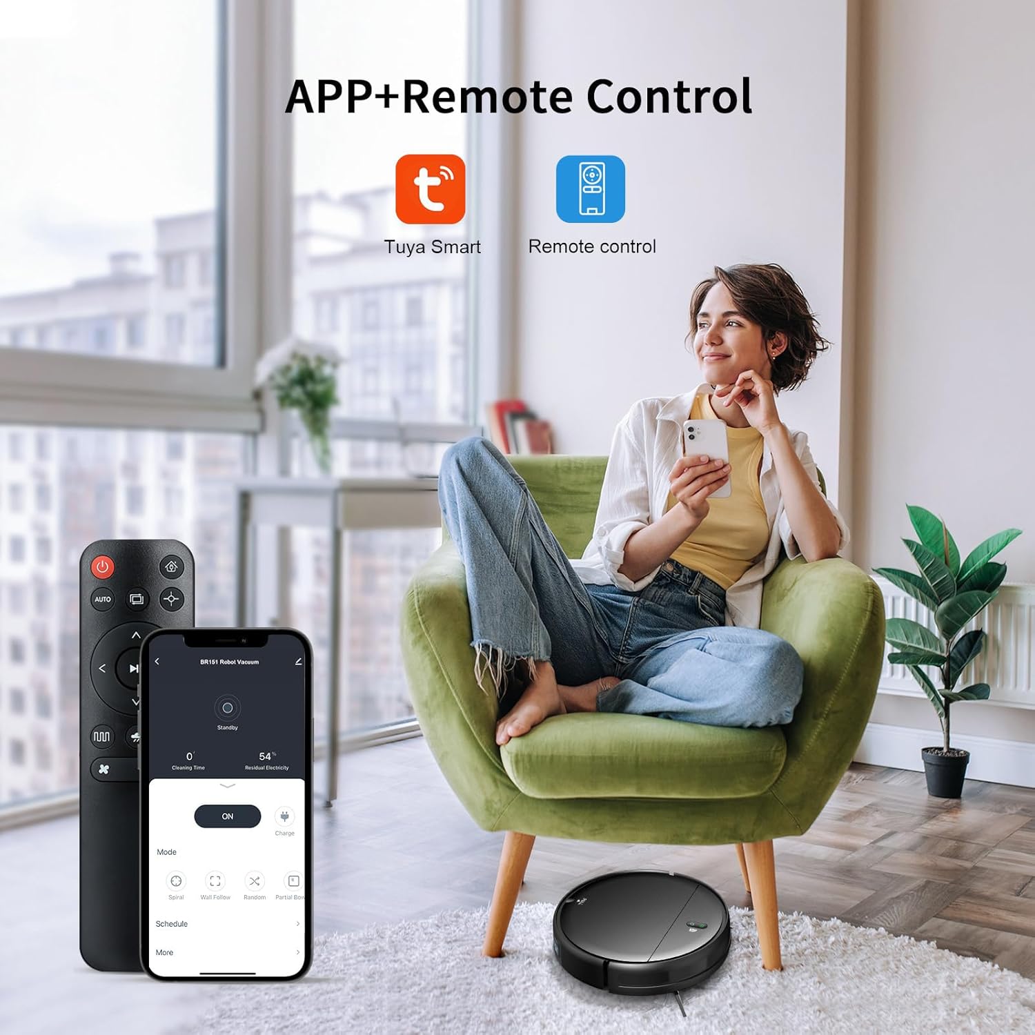 MAMNV Robot Vacuum and Mop,2 in 1 for Carpet & Hard Floor,Robotic Vacuum Cleaner with Alexa/Voice/App,Powerful & Quiet for Pet Hair,Slim 2.87