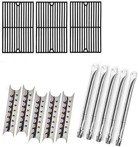 Repair Kit for Brinkmann 810-9520-S, 5 Burner BBQ Gas Grill Includes 5 Stainless Steel Burners, 5 Stainless Steel Heat Plates and Cooking Grates