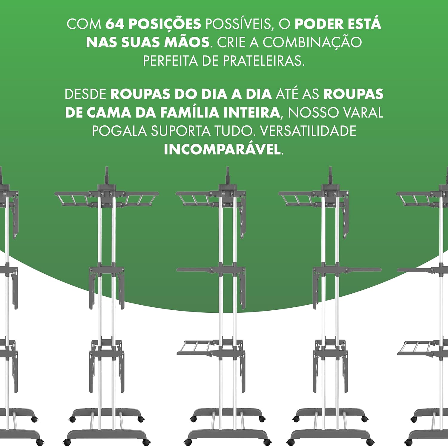 Drying Rack, Stainless Steel & Plastic, Space Saving Laundry Rack, 40lbs Capacity, Includes 2 Stainless Hangers for Underwear (White)