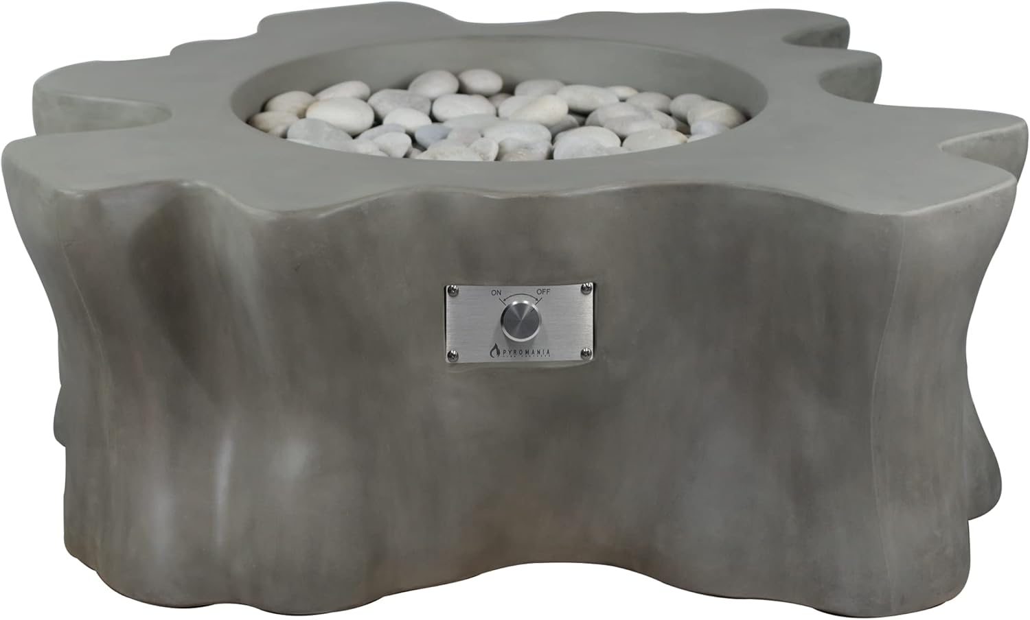 PyroMania Root Concrete Fire Table, Slate Gray, Propane Set up