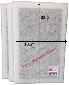 Fast-Shipped-Filters 3 Pack 20x36 Replacement Filter Pads Compatible with Dynamic Air Cleaner 20x36 Refill White