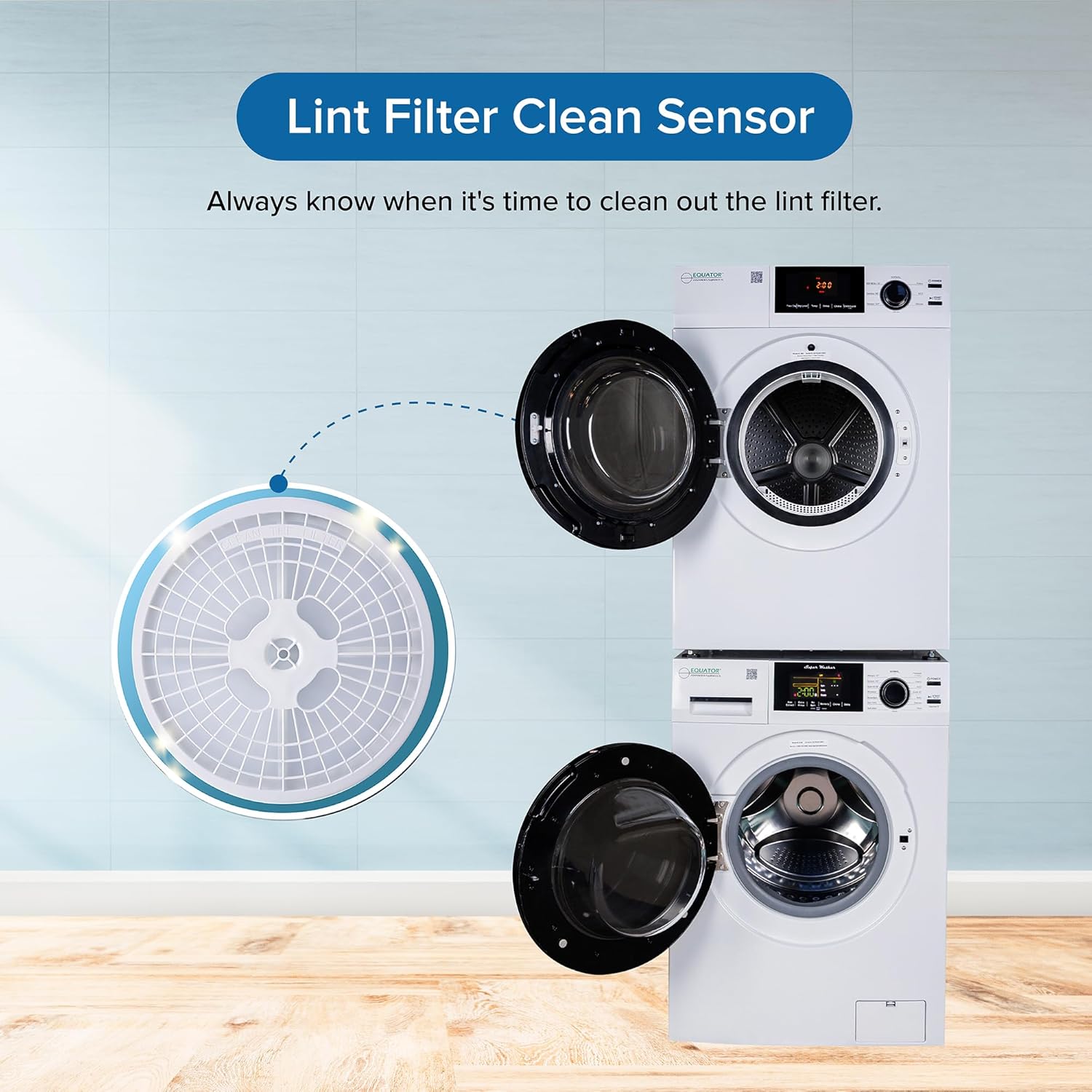 Equator DELUXE Matching LAUNDRY SET Washer 1.9 cu.ft 110V +Vented Dryer 4 cu.ft 220V (Side by Side)