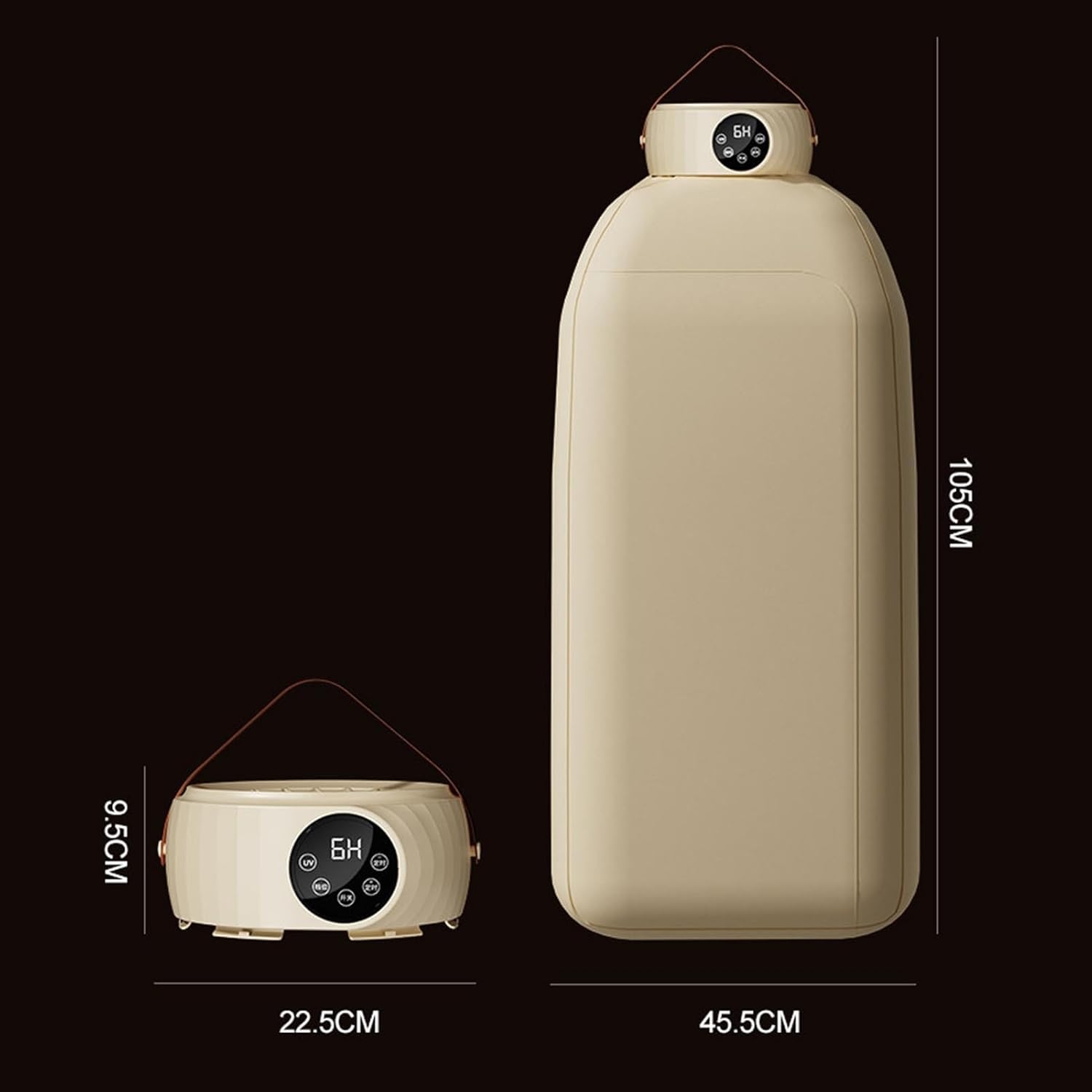 650w Portable Foldable Clothes Dryer 3 Gear Adjustment With Remote Control, Mini/Small Compact Clothes Drying Quiet And Fast-Drying For Apartment, RV, Travel