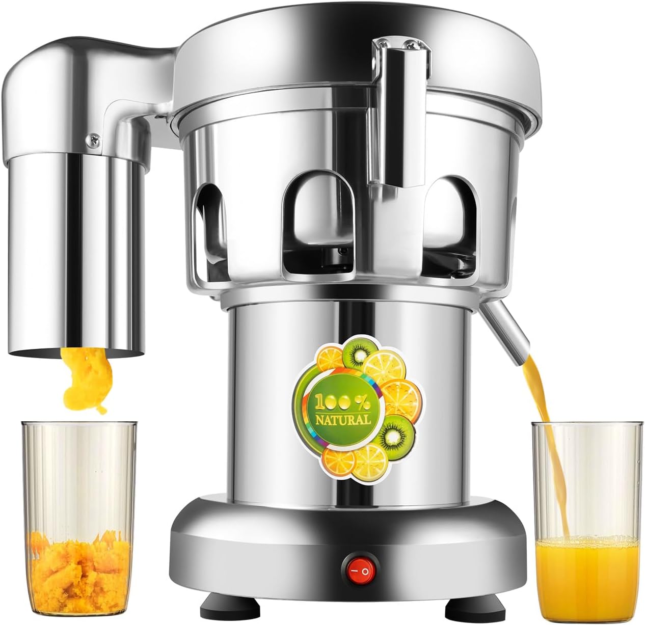 Juice Separator Juicer Machine, 110V Fruit and Vegetable Juicer for Kitchen, Slag Juice Separation, Easy Clean, Compact Design, High Efficiency, Small Appliance for Home Office Family Healthy Drinks
