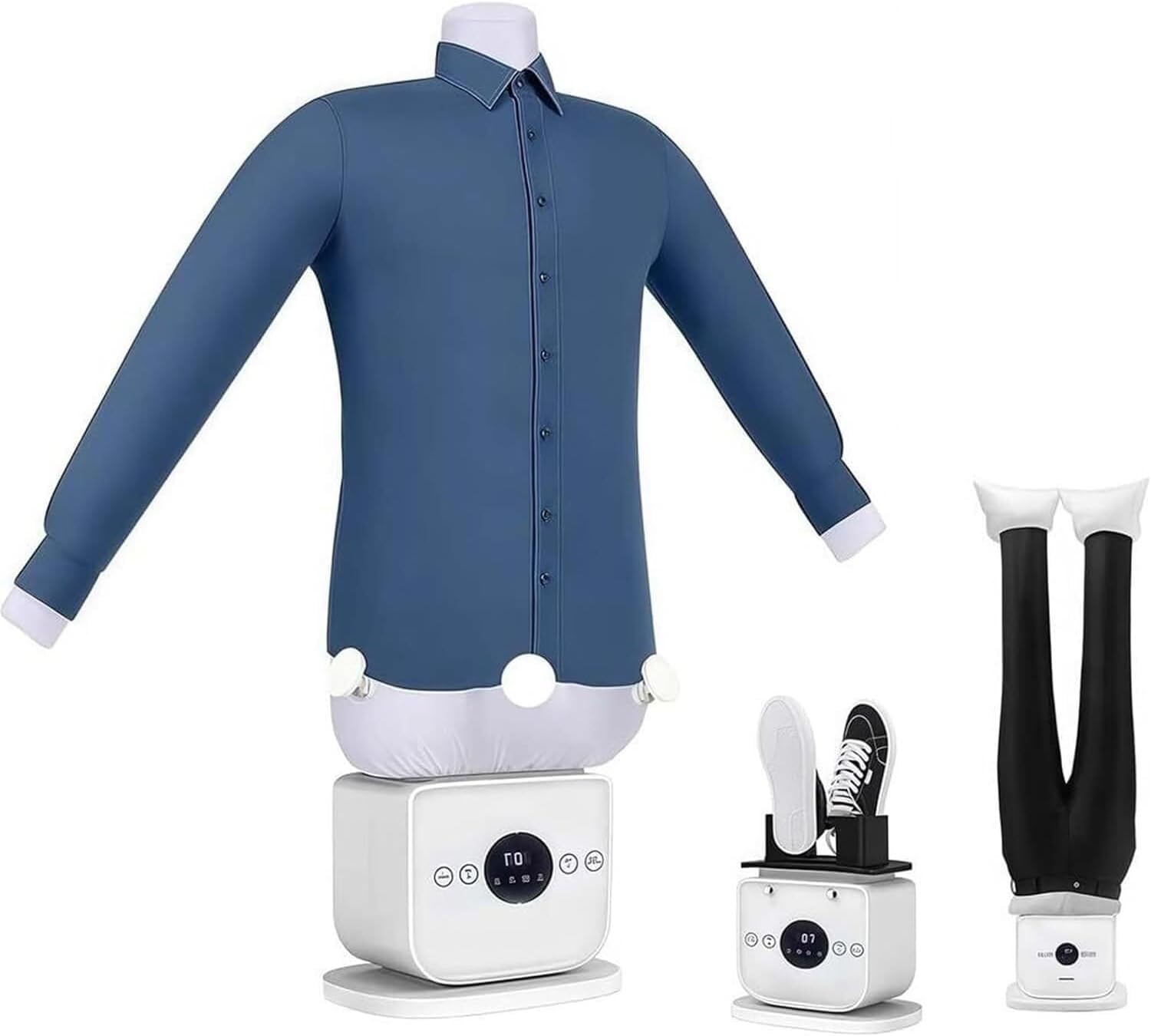 Shirt Iron, Automatic Hot Air Dryer and, 5 Minutes Quick Ironed Dry, Hands Free Smart Ironing, Custom Heat & Timer Settings of Shirts