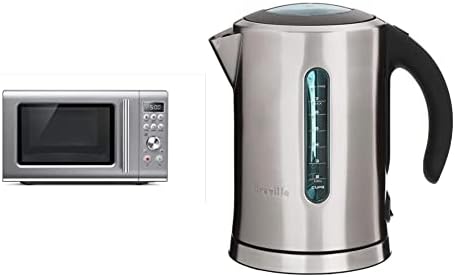 Breville Countertop Compact Wave Soft-Close Microwave Oven with Pure Countertop Electric Kettle