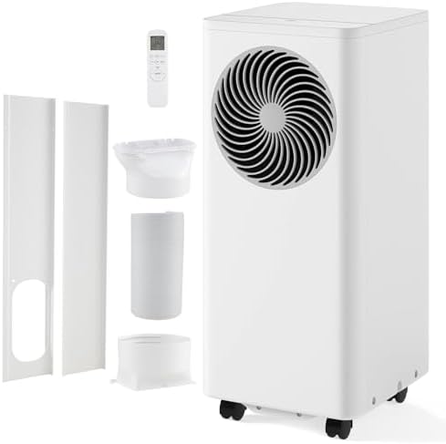 ARLIME 10000 BTU Portable Air Conditioner for Room up to 350 Sq.Ft, 3-in-1 Stand up AC Unit w/Dehumidifier, Fan, Sleep Modes, 24H Timer, Remote Control, Window Installation Kit Included (10000 BTU)