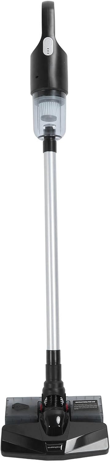 Cordless Vacuum Cleaner, Powerful Suction Wet Dry Vacuum with Mop 2 Gears Adjustable 6000mAh Battery for Pet Hair Carpet Hardwood Floor (Black)